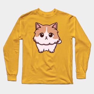 Cute kawaii cat valentine gift Long Sleeve T-Shirt